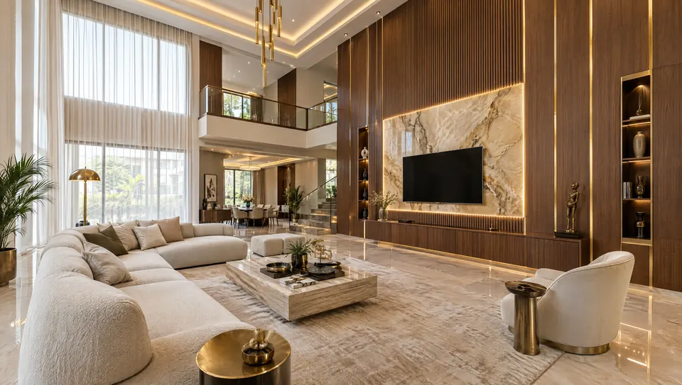 Living room in daylight