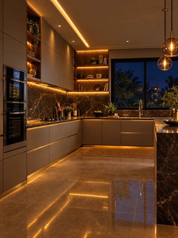 Kitchen at night